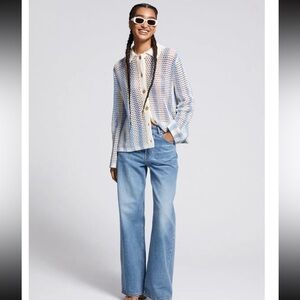 Los Angeles Atelier & OTHER STORIES Crocheted Open Knit Cardigan large